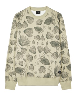 Half Tone Floral Print Sweatshirt